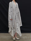 Mutedance 25 Spring/Summer Linen/Silk Printed Long Skirt MD-MD25SS116-GREY MD25SS113